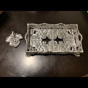 Arthur Court Napkin Holder & Weight